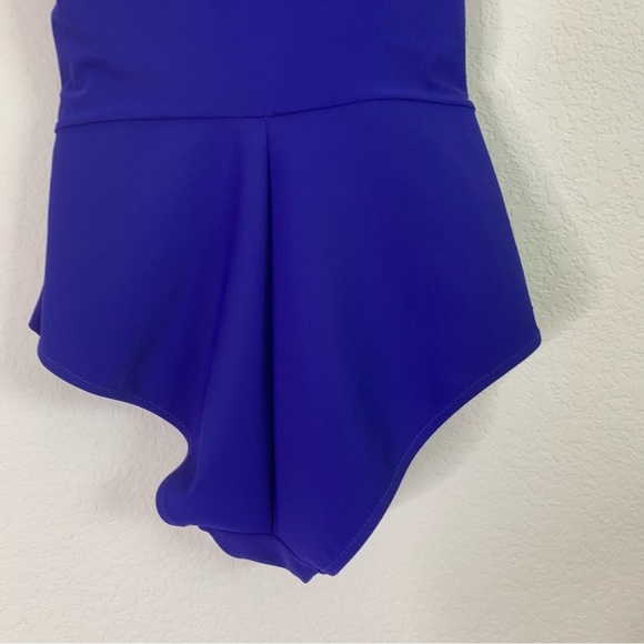 Chiara Boni womens blue purple twist front one piece swimsuit 42 - Picture 6 of 9